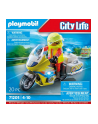 PLAYMOBIL 71205 Emergency Doctor's Motorcycle with Flashing Light Construction Toy - nr 4