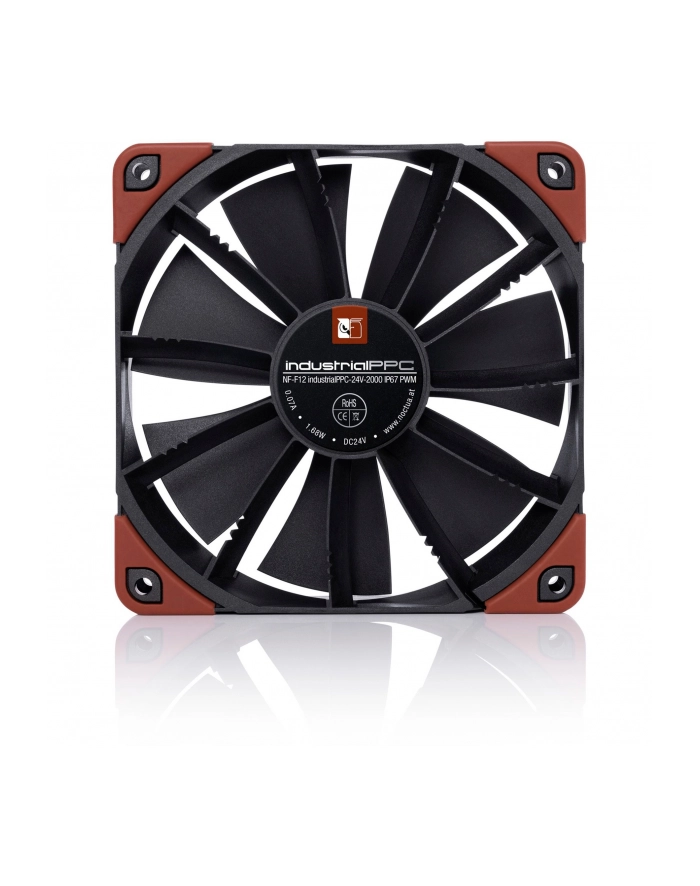 Noctua NF-F12 industrialPPC-24V-2000 SP IP67 PWM, case fan (Kolor: CZARNY, PWM connection) główny
