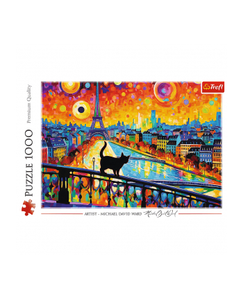 Puzzle 1000el Kot w Paryżu 10795 Trefl nr 2