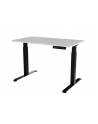 cama meble Biurko z elektryczną regulacją wysokości MOON 121x67x72-120 czarny/biały - nr 1