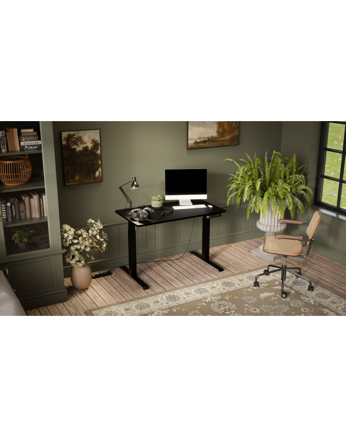 cama meble Biurko z elektryczną regulacją wysokości MOON 121x67x72-120 czarny główny