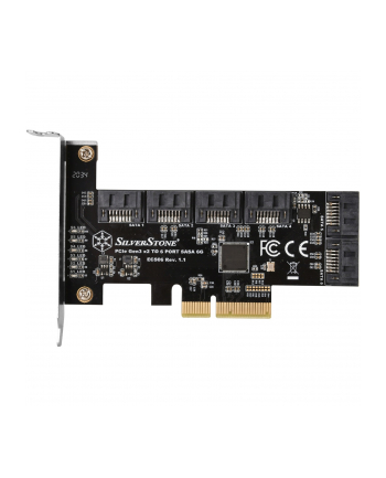 no name Silverstone SST-ECS06 SATA Karta Adaptera, PCIe 30, 6x SATA 6G - Low Profile nr 1