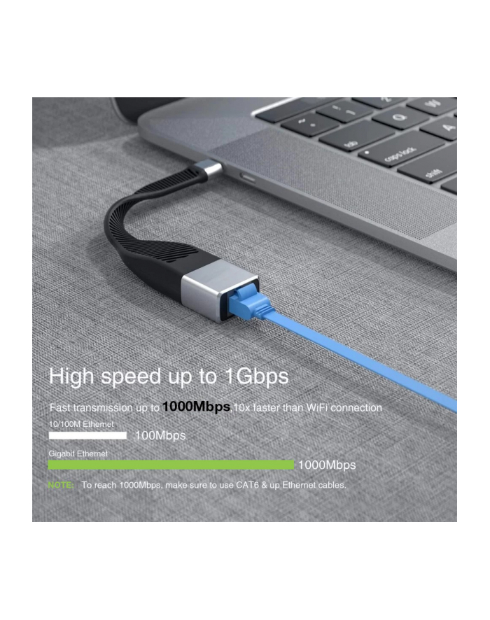 TECHLY Karta aieciowa adapter USB-C na Gigabit Ethernet RJ45 główny