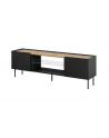 cama meble Szafka RTV EF ONDA 180x40x39-58 czarny (stojąca lub wisząca) - nr 5