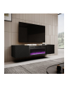 cama meble Szafka RTV z kominkiem elektrycznym ONDA 180x40x39-58 czarny (stojąca lub wisząca) - nr 3