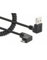 MANHATTAN Coiled USB-A to Micro-USB Charging Cable Male/Male 1m 3ft. Tangle-Resistant Angled Plugs No Data Transmission Black - nr 2