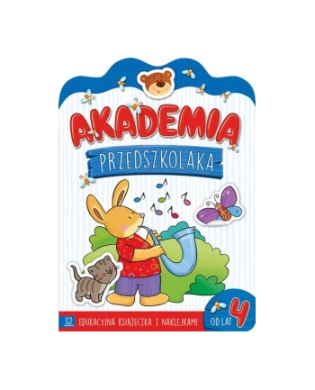 aksjomat Książeczka Akademia przedszkolaka od 4 lat. Edukacyjna książeczka z naklejkami