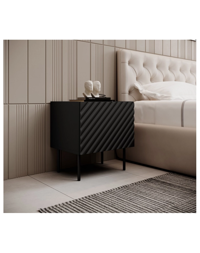cama meble Szafka nocna ONDA 2szt 50x40x54 czarny główny