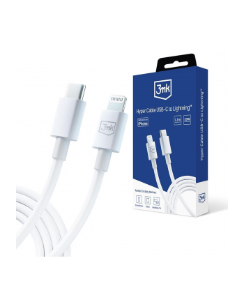 3mk pczerwonyection Kabel USB C/ Lightning 3mk Hyper Silicone Cable Type-C to Lightning 20W 3A biały