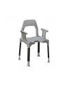 Dietz Tayo SilverLine - antybakteryjne krzesło prysznicowe z regulacją wysokości i oparciem wraz z podłokietnikami - nr 1