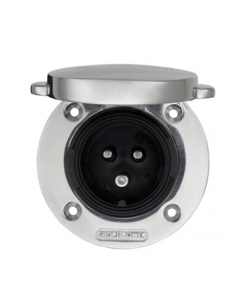Victron Energy Power Inlet 32A stainless steel with cover