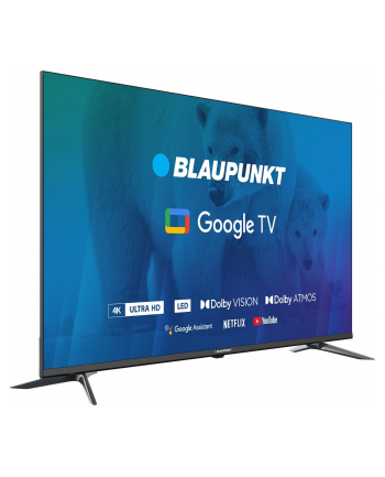 TV 55''; Blaupunkt 55UBG6000S 4K Ultra HD LED, GoogleTV, Dolby Atmos, WiFi 2,4-5GHz, BT, czarny