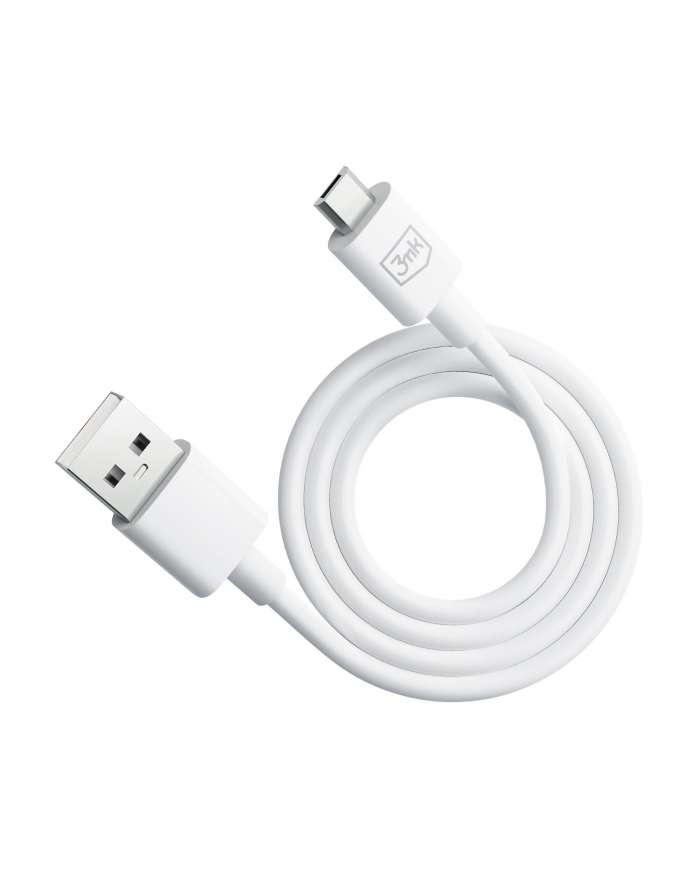 3mk pczerwonyection Kabel USB A do Micro - 3mk Hyper Cable A to Micro 1.2m 5V 2,4A Biały główny