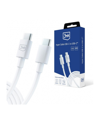 3mk pczerwonyection Kabel USB C do C - 3mk Hyper Cable C to C 100W 1.2m Biały