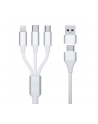 3mk pczerwonyection Kabel 3in1 A/C to C/Micro/Lightning - 3mk Hyper Cable 3in1 A/C to C/Micro/Lightning 1.5m Biały - nr 4