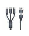3mk pczerwonyection Kabel 3in1 A/C to C/Micro/Lightning - 3mk Hyper Cable 3in1 A/C to C/Micro/Lightning 1.5m Czarny - nr 1