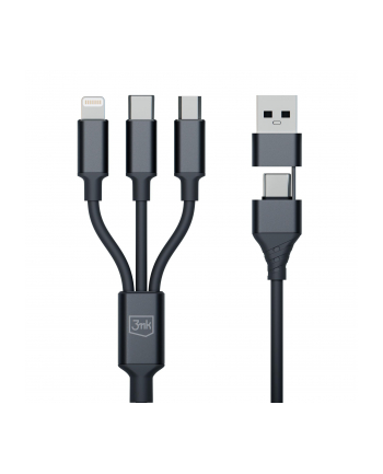 3mk pczerwonyection Kabel 3in1 A/C to C/Micro/Lightning - 3mk Hyper Cable 3in1 A/C to C/Micro/Lightning 1.5m Czarny