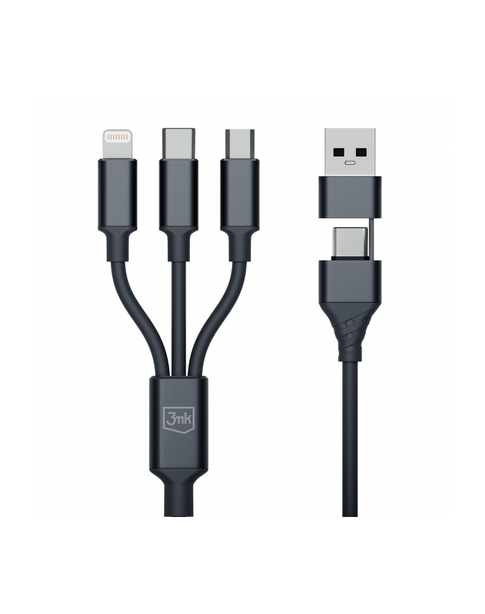 3mk pczerwonyection Kabel 3in1 A/C to C/Micro/Lightning - 3mk Hyper Cable 3in1 A/C to C/Micro/Lightning 1.5m Czarny główny