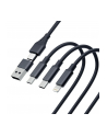 3mk pczerwonyection Kabel 3in1 A/C to C/Micro/Lightning - 3mk Hyper Cable 3in1 A/C to C/Micro/Lightning 1.5m Czarny - nr 2