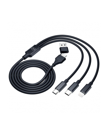 3mk pczerwonyection Kabel 3in1 A/C to C/Micro/Lightning - 3mk Hyper Cable 3in1 A/C to C/Micro/Lightning 1.5m Czarny