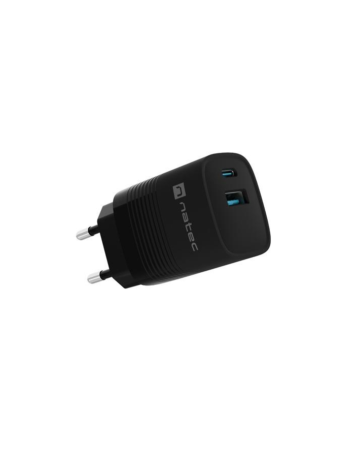 Ładowarka sieciowa Natec Ribera Gan 1x USB-A + 1x USB-C 30W czarna główny