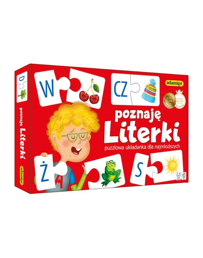 Poznaję Literki gra puzzlowa edukacyjna ADAMIGO główny