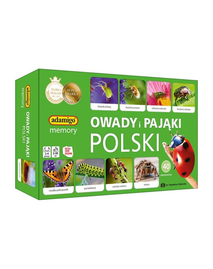 Memory Owady i pająki Polski gra pamięciowa ADAMIGO główny