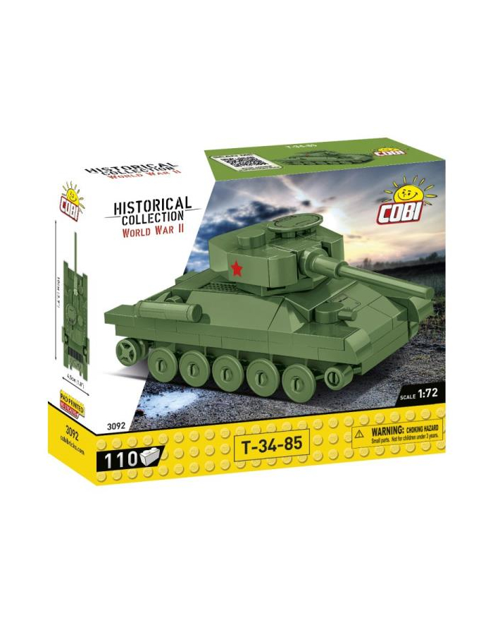 COBI 3092 Historical Collection WWII T-34/85 110 klocków główny