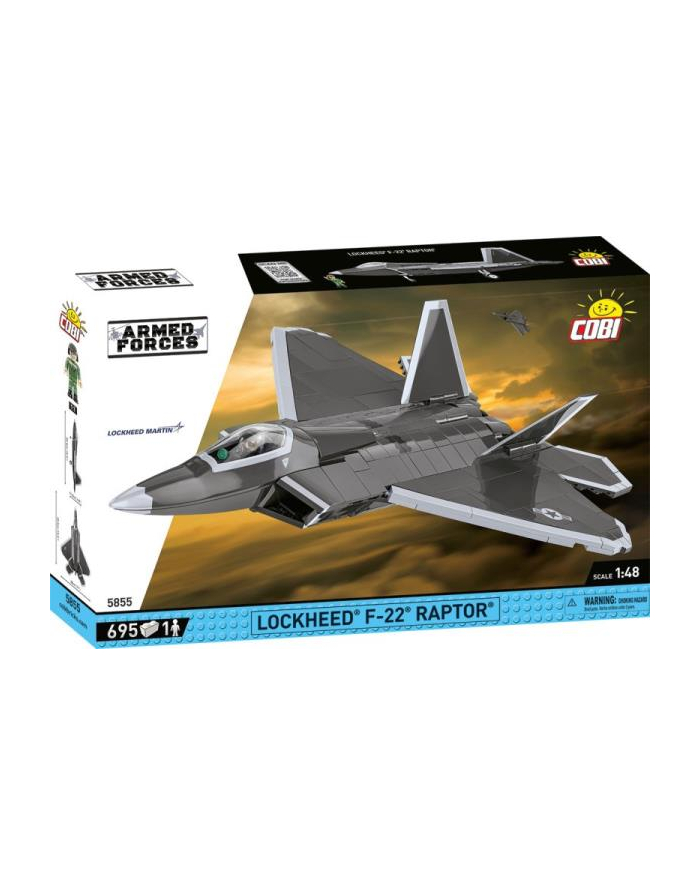 COBI 5855 Armed Forces Lockheed F-22 Raptor 695 klocków główny