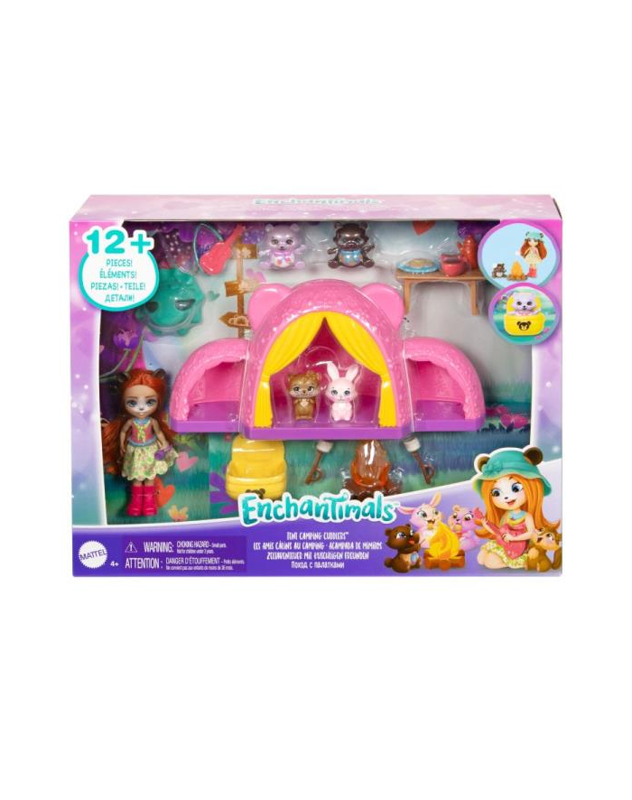 Enchantimals Wycieczka pod namiot Zestaw + Lalka miś HTW71 MATTEL główny