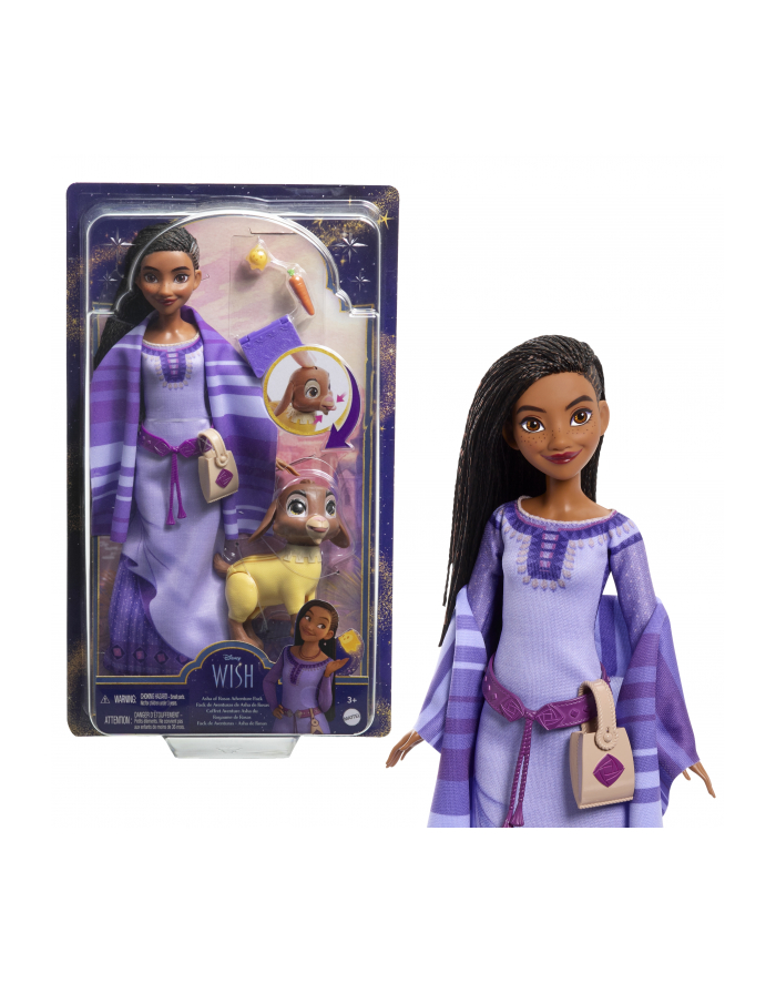 Disney Wish Życzenie Asha z Rosas zestaw HPX25 MATTEL główny