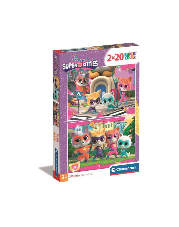 Clementoni Puzzle 2x20el Super Kitties. Disney Junior 24811 główny