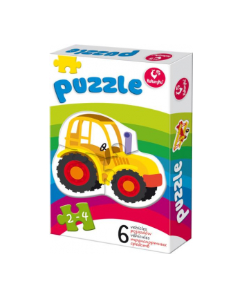 Moje pierwsze puzzle Puzzle 6w1 Pojazdy KUKURYKU