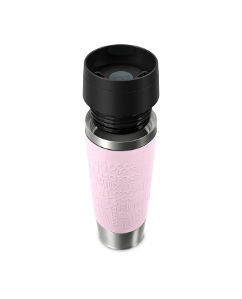 Emsa TRAVEL MUG Classic Grande thermal mug (light pink/stainless steel, 0.5 liters)