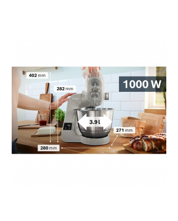 Bosch MUM5XL72 food processor (grey/silver, 1,000 watts, integrated scales, series 4)