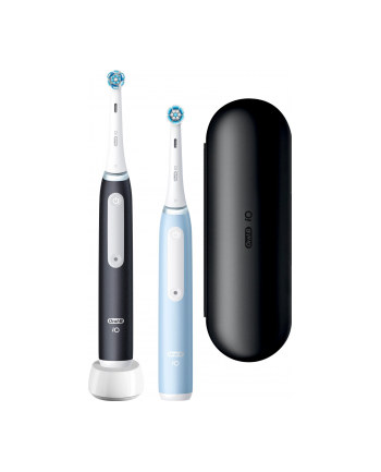Braun Oral-B iO Series 3N Duo, electric toothbrush (Kolor: CZARNY/blue, matt Kolor: CZARNY/ice blue incl. 2nd handpiece)