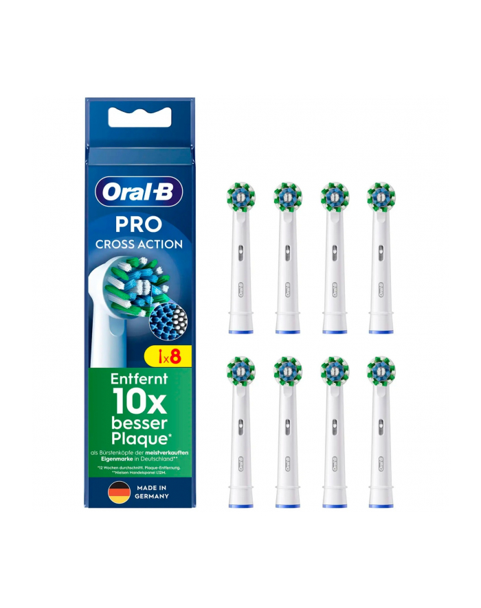 Braun Oral-B Pro Cross Action brush heads pack of 8 (Kolor: BIAŁY) główny