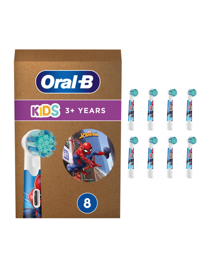 Braun Oral-B Kids Spiderman 8-piece brush attachment (Kolor: BIAŁY, frustration-free packaging) główny