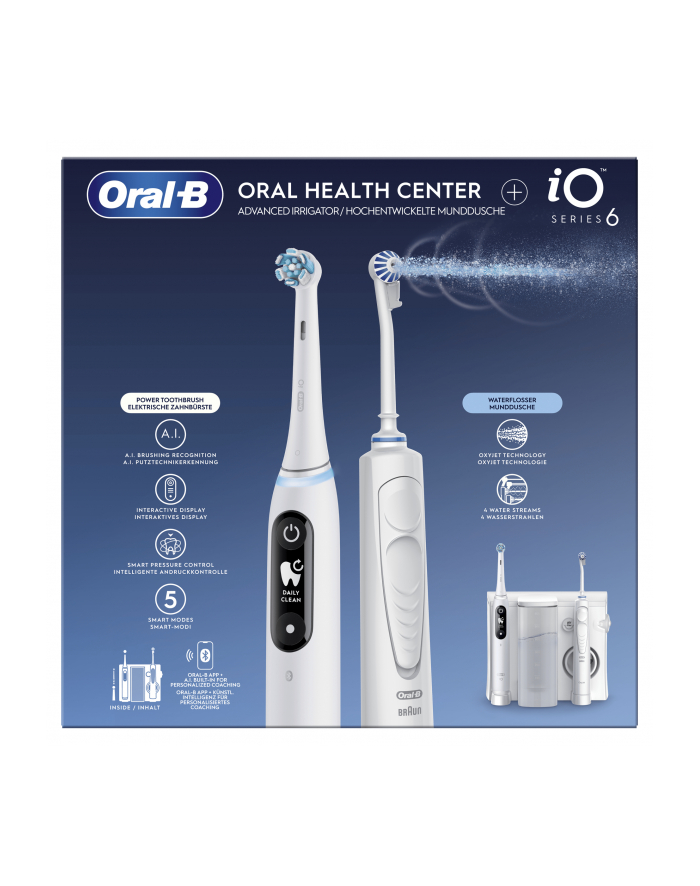 Braun Oral-B iO6 ' OxyJet Adult Rotating-oscillating toothbrush White główny