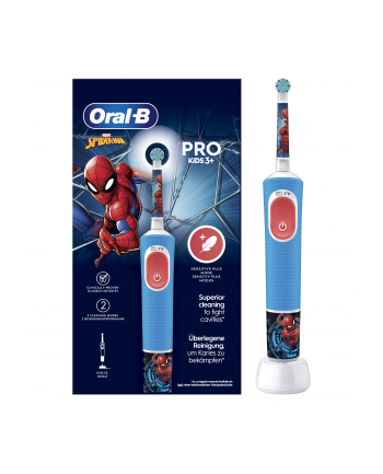 Braun Oral-B Vitality Pro 103 Kids Spiderman, electric toothbrush (blue/Kolor: BIAŁY)