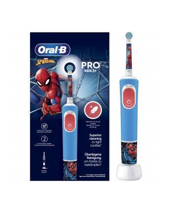 Braun Oral-B Vitality Pro 103 Kids Spiderman, electric toothbrush (blue/Kolor: BIAŁY)