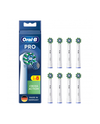 Braun Oral-B Pro Cross Action brush heads pack of 8 (Kolor: BIAŁY)