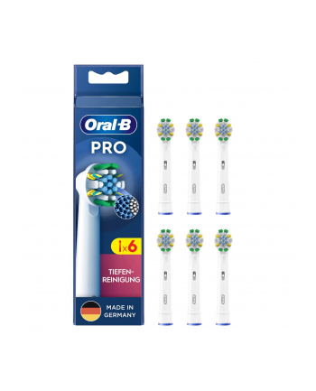 Braun Oral-B Pro Deep Cleaning Brush Heads Pack of 6 (White)