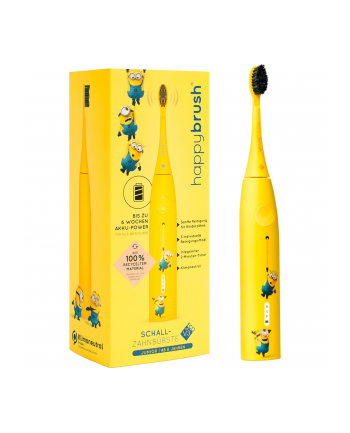happybrush Starter Kit Schall Eco VIBE 3 Minions, Electric Toothbrush (yellow)