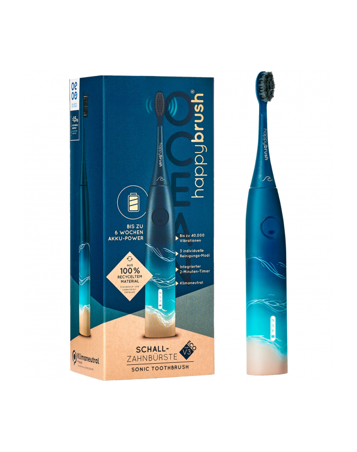 happybrush Starter Kit Schall Eco VIBE 3 Ocean, electric toothbrush (blue/beige) główny