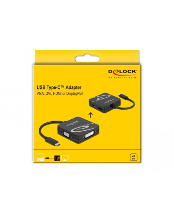 DeLOCK USB-C adapter. VGA,DVI,HDMI,DP - 63129
