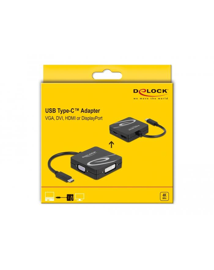 DeLOCK USB-C adapter. VGA,DVI,HDMI,DP - 63129 główny