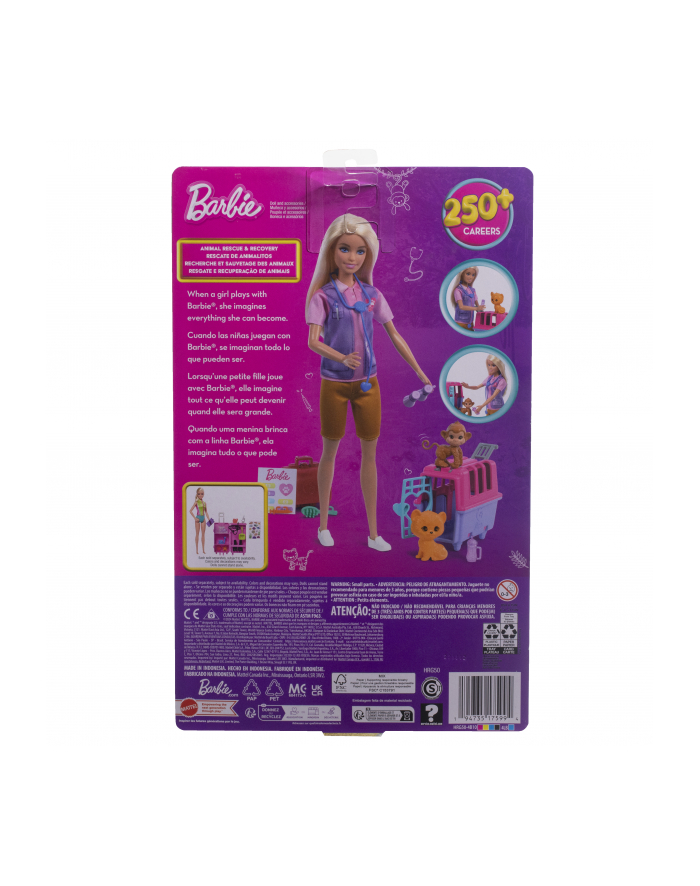 Mattel Barbie Careers Animal Rescue ' Recover Playset Doll główny