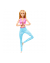Mattel Barbie Made to Move with pink sports top and blue yoga pants doll - nr 1