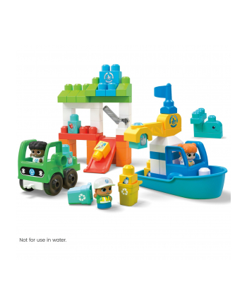 megabloks Mattel MEGA BLOKS Green Town Ocean Cleanup Team Construction Toy